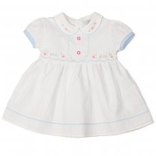 E33213: Baby Girls Embroidered, Lined Dress (1-2 years)